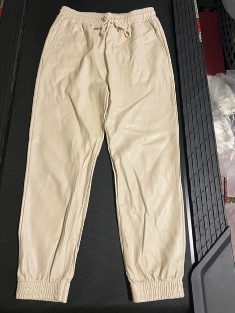 Avec Les Filles Vegan Leather Joggers Size M - Drawstring Waist